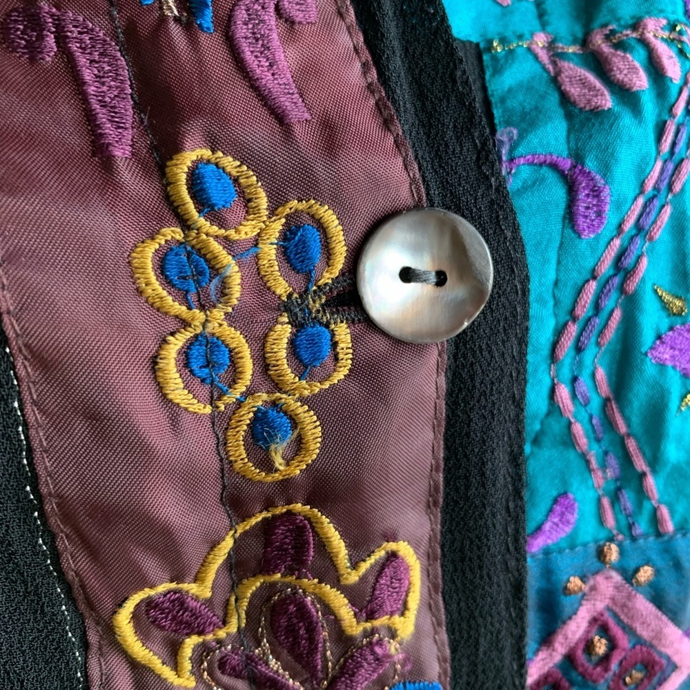 Chico’s 90’s Embroidery Patchwork Jacket‎ - image 4